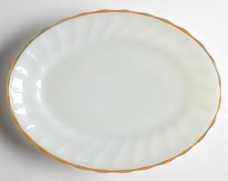 Golden Shell (Shell) 8" Oval Platter by Anchor Hocking