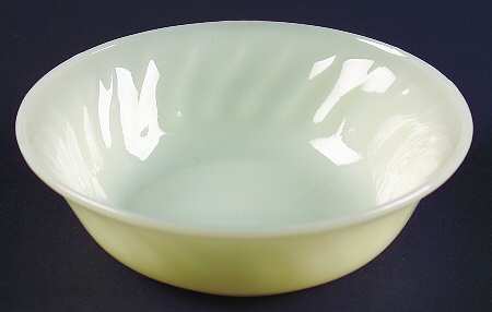 Swirl Ivory White Small Fruit Dessert Bowl