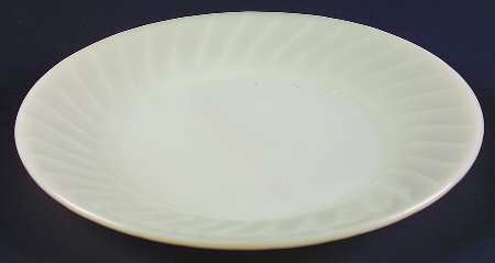 Swirl Ivory White Dinner Plate