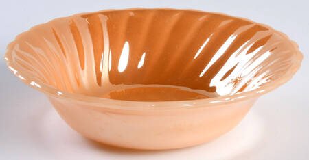 Peach Lustre Swirl Cereal Bowl