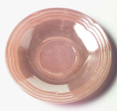 Peach Lustre Three Bands Saucer Only