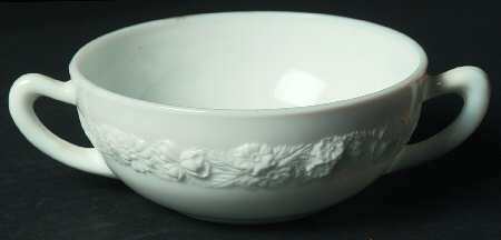 Vitrock White Cream Soup Bowl Only by Anchor Hocking