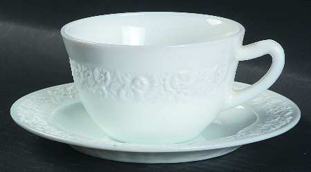 Vitrock White Cup & Saucer Set