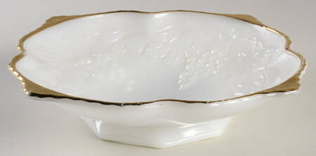 Vintage Milk Glass 9" Footed Bowl by Anchor Hocking