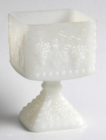 Vintage Milk Glass Wedding Bowl, No Lid by Anchor Hocking