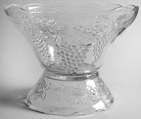 Vintage Clear Punch Bowl with Stand