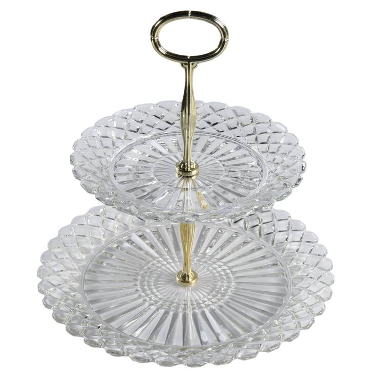 Waterford Clear 2 Tier Serving Tray HC
