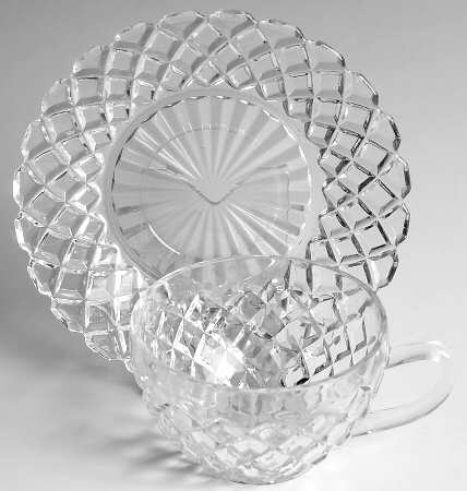 Waterford Clear Cup & Saucer Set