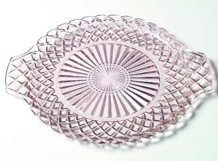 Waterford Pink Handled Cake Plate