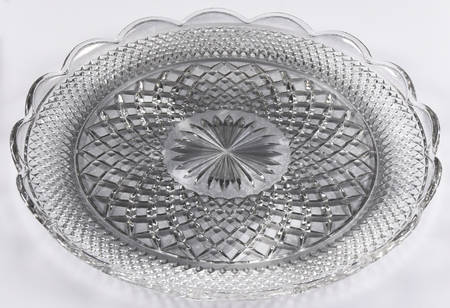 Wexford Smoke Cupped Edge Torte Plate