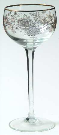 Gold Rose Wine Glass