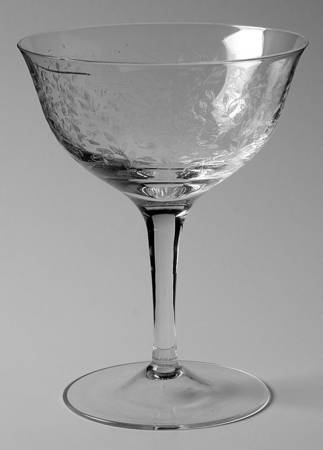 Leaves (Etched) Champagne/Tall Sherbet