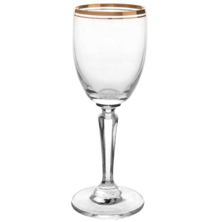 Carmel Clear (Gold Trim) Cordial Glass