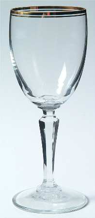 Carmel Clear (Gold Trim) Wine Glass