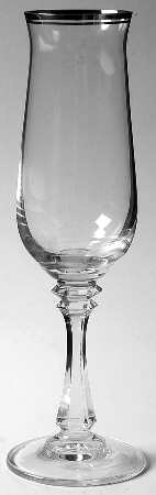 Princeton Clear (Platinum Trim) Fluted Champagne