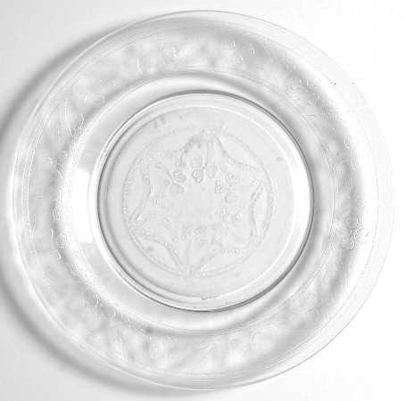 Cloverleaf Clear Luncheon Plate