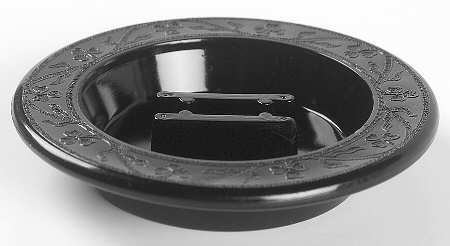 Cloverleaf Black Ashtray with Match Book Center