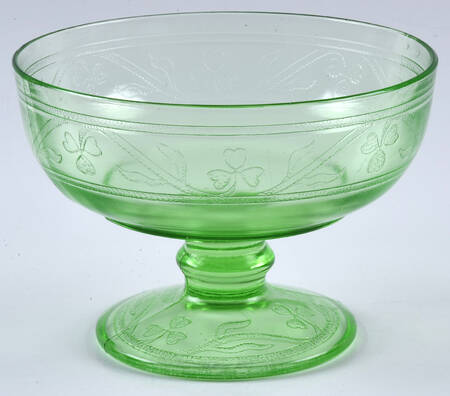 Cloverleaf Green Candy Jar No Lid