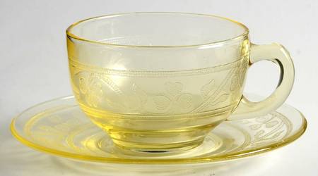 Cloverleaf Yellow Cup and Saucer Set