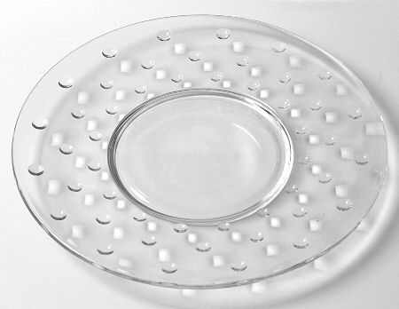 Dots Clear Luncheon Plate