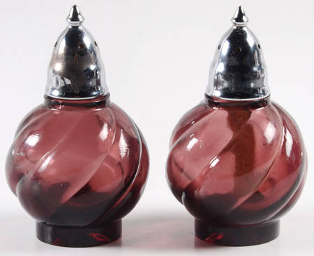 Moroccan Amethyst Shaker Set w/Metal Lids