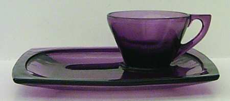 Moroccan Amethyst Snack Plate & Cup Set