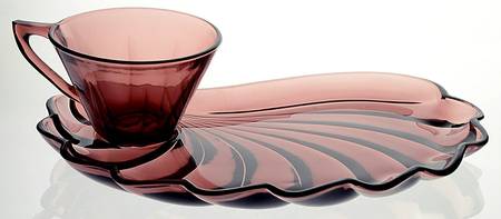 Moroccan Amethyst Snack Plate & Cup Set