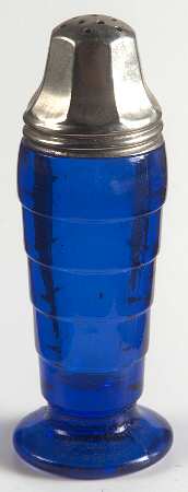 Moderntone Cobalt Blue (Transparent) Footed Shaker & Metal Lid