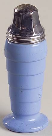 Moderntone Platonite Pastel Blue Footed Shaker & Metal Lid