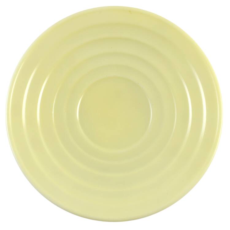 Moderntone Platonite Pastel Yellow Saucer for Flat Cup