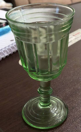 New Century Green Wine Glass