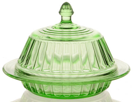 New Century Green Round Covered Butter