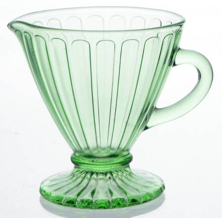 Ribbon Green Footed Creamer