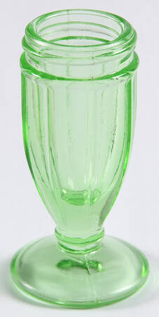 Ribbon Green Footed Shaker No Metal Lid