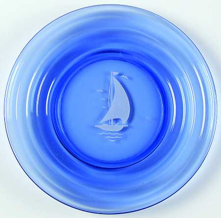 Ships Blue with White Bread & Butter Plate
