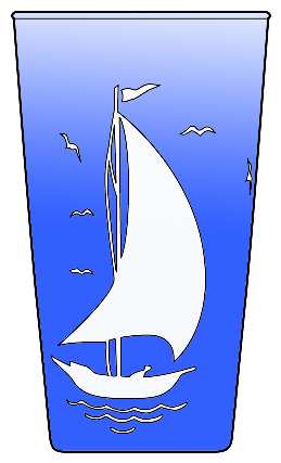 Ships Blue with White by Hazel-Atlas