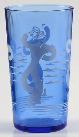 Sailors Blue Flat Juice Glass