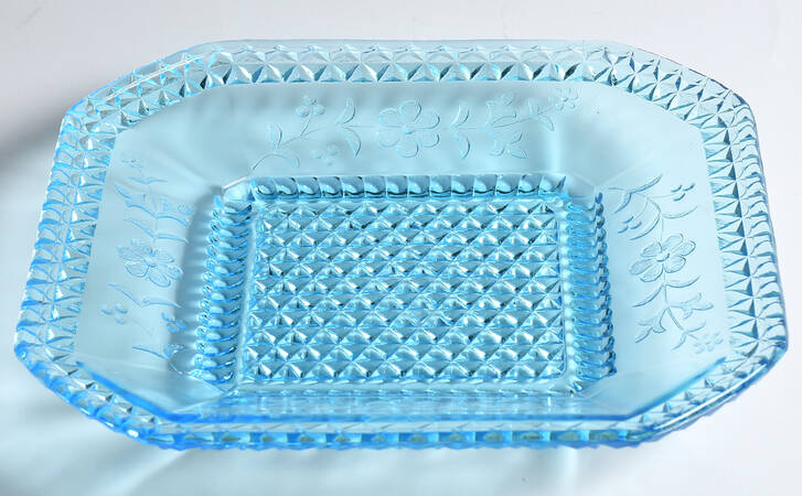 Wildflower Blue Square Dinner Plate