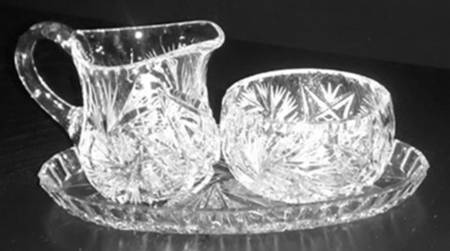 Pinwheel Creamer, Sugar and Tray Set