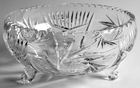 Pinwheel 9" 3-Toed Footed Bowl