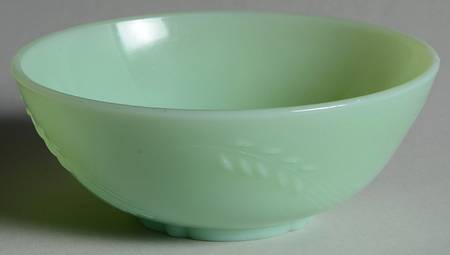 Sheaves of Wheat Jadite Small Fruit Dessert Bowl