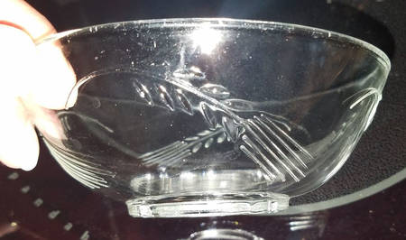 Sheaves of Wheat Crystal Small Fruit Dessert Bowl