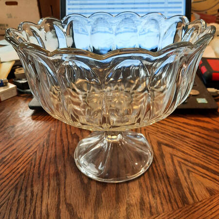 Fairfield Clear Round Compote (Height X Width)