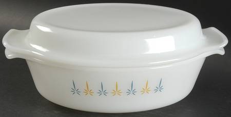 Candle Glow 1.5 Quart Oval Covered Casserole