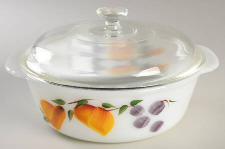 Fruit 2 Quart Round Covered Casserole