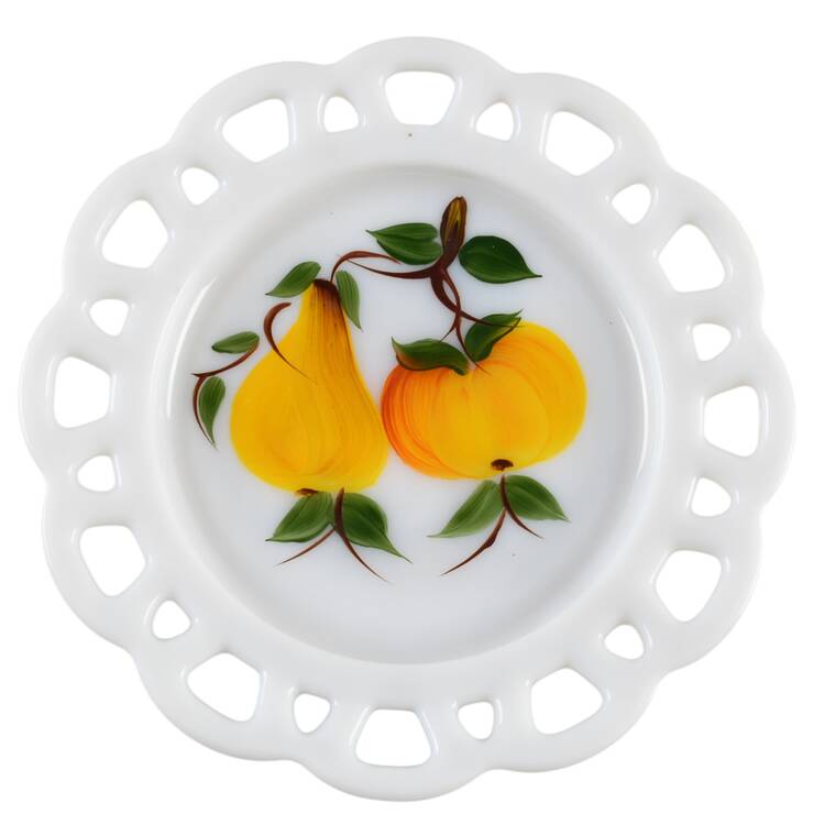 Fruit 8" Lace Edge Plate