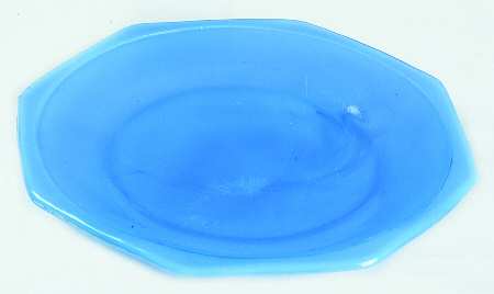 Octagonal Blue Child's Plate