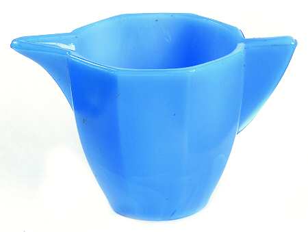 Octagonal Blue Child's Teapot No Lid