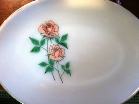 Anniversary Rose Under 13" Platter
