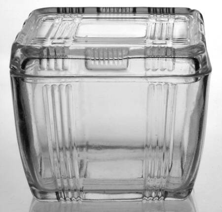 Crisscross Clear Small Square Refrigerator Dish & Lid